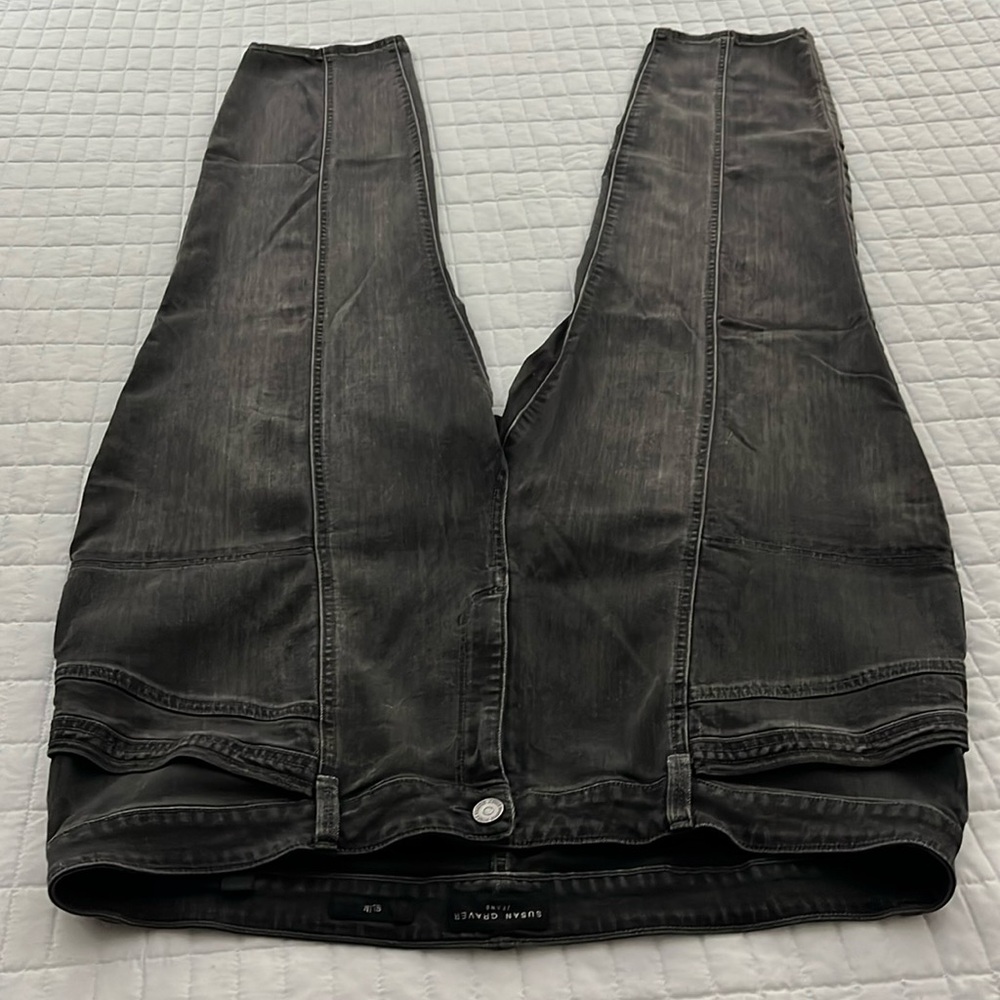 Women's Washed Black Denim Jeans